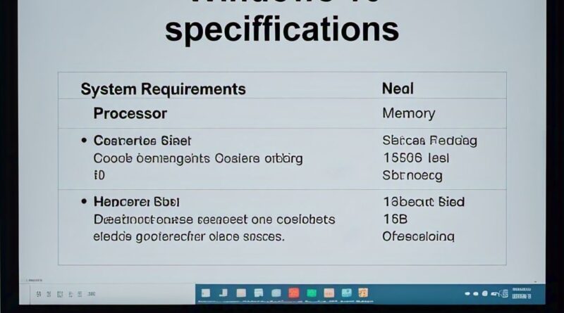Windows 10 specs